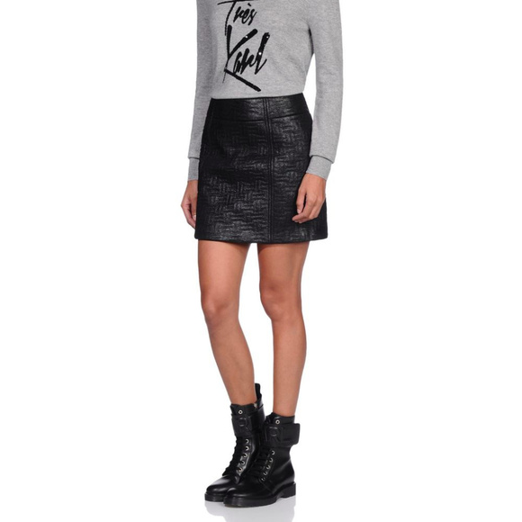 (Sold) NWT Karl Lagerfeld Delfine Black Mini Skirt - Picture 8 of 8